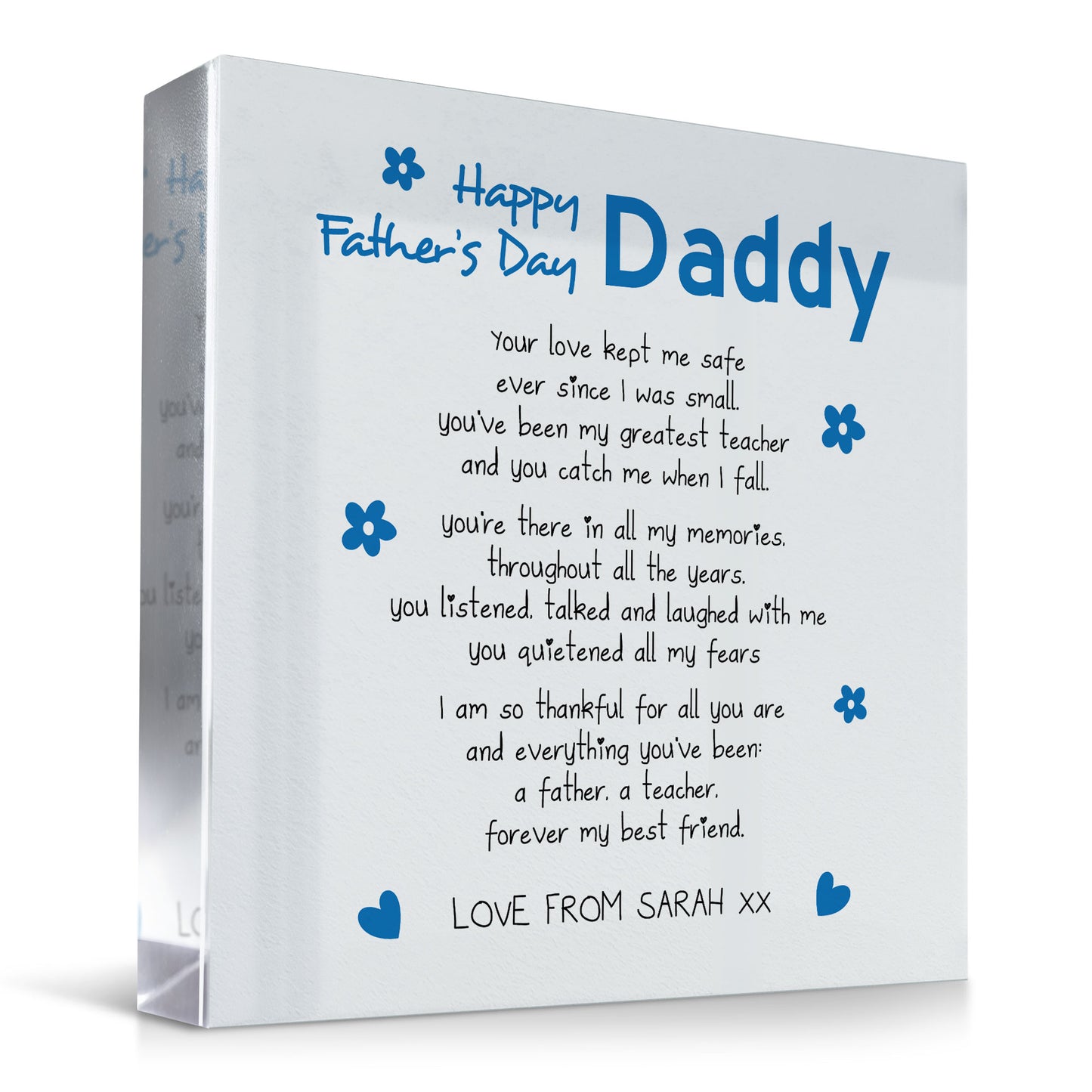 Happy Fathers Day Gift Personalised Gift For Dad Daddy Plaque