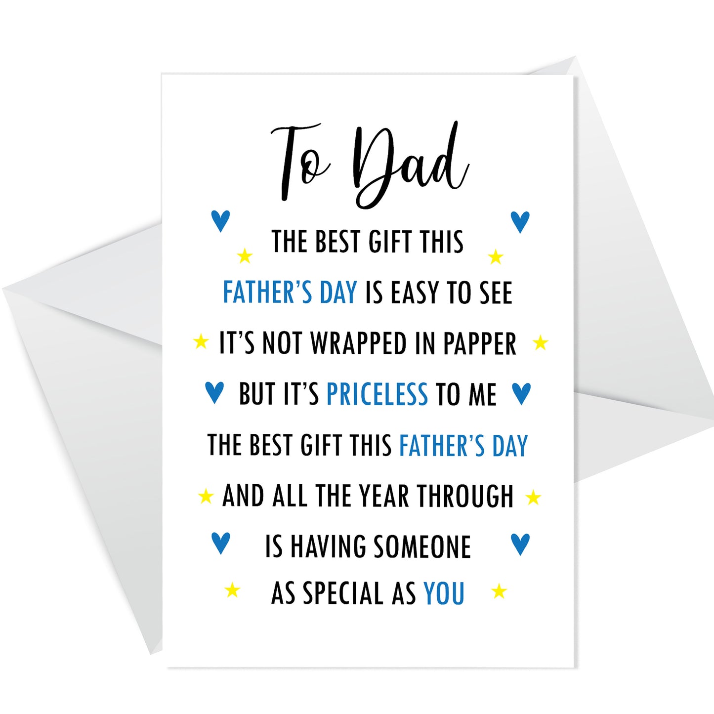 Fathers Day Card For Dad Thank You Card For Dad Fathers Day Card