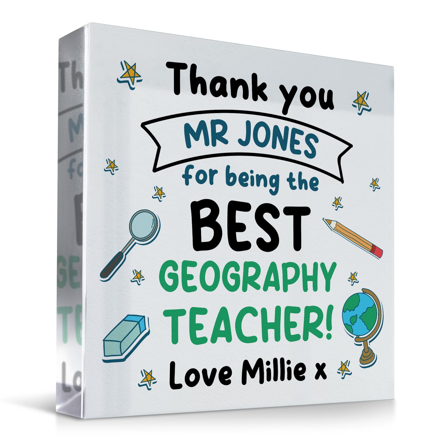 Geography Teacher Gift Personalised Gift For Geography Teacher