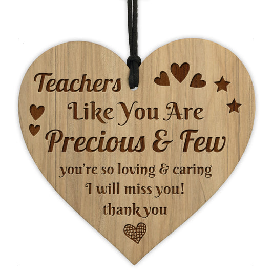 Teacher Gifts For Him Her Engraved Wood Heart Gift For Teacher