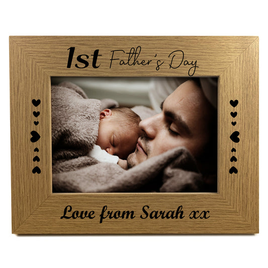Personalised Photo Frame 1st Fathers Day Gift For Dad Daddy