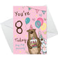 Youre 8 Today Birthday Card Eighth Birthday Card For Daughter