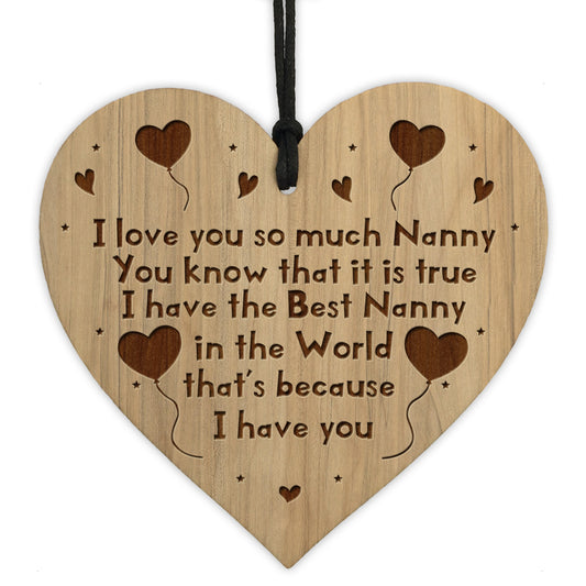 Nanny Gifts For Birthday Engraved Heart Gift For Nanny Thank You