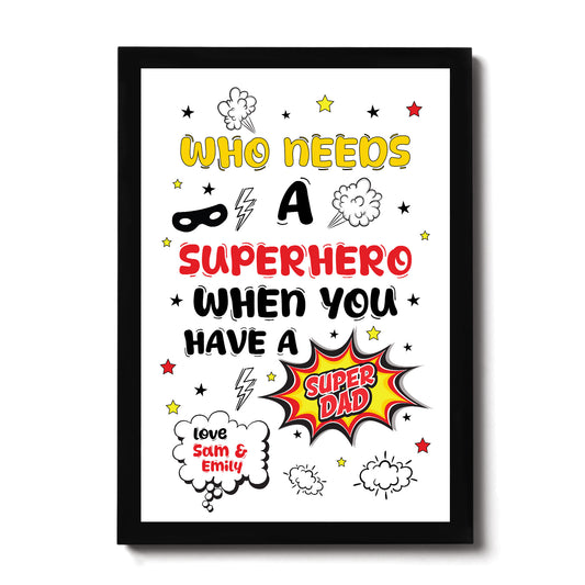 PERSONALISED Daddy Dad Superhero Fathers Day Gifts From Daughter