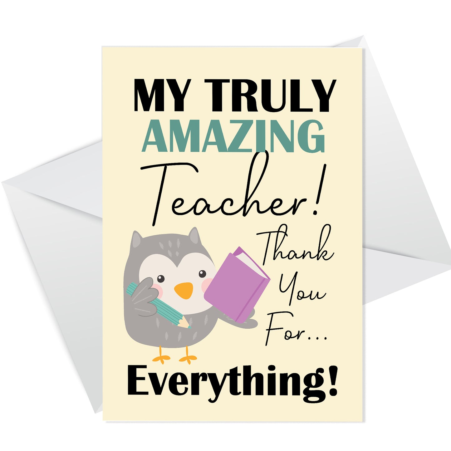 Card For Teacher End Of Year Card For Truly Amazing Teacher