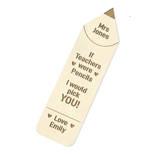 GIFT FOR TEACHER Personalised Bookmark Thank You Gifts