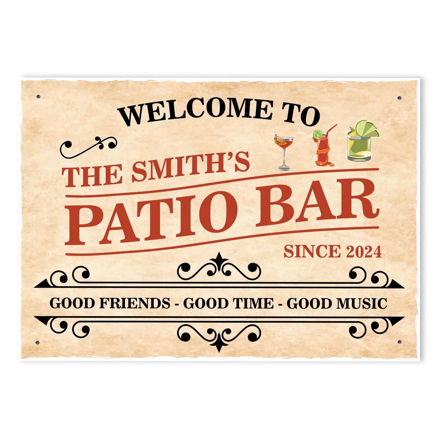 Personalised Sign For Patio Garden Bar Sign Home Bar Signs