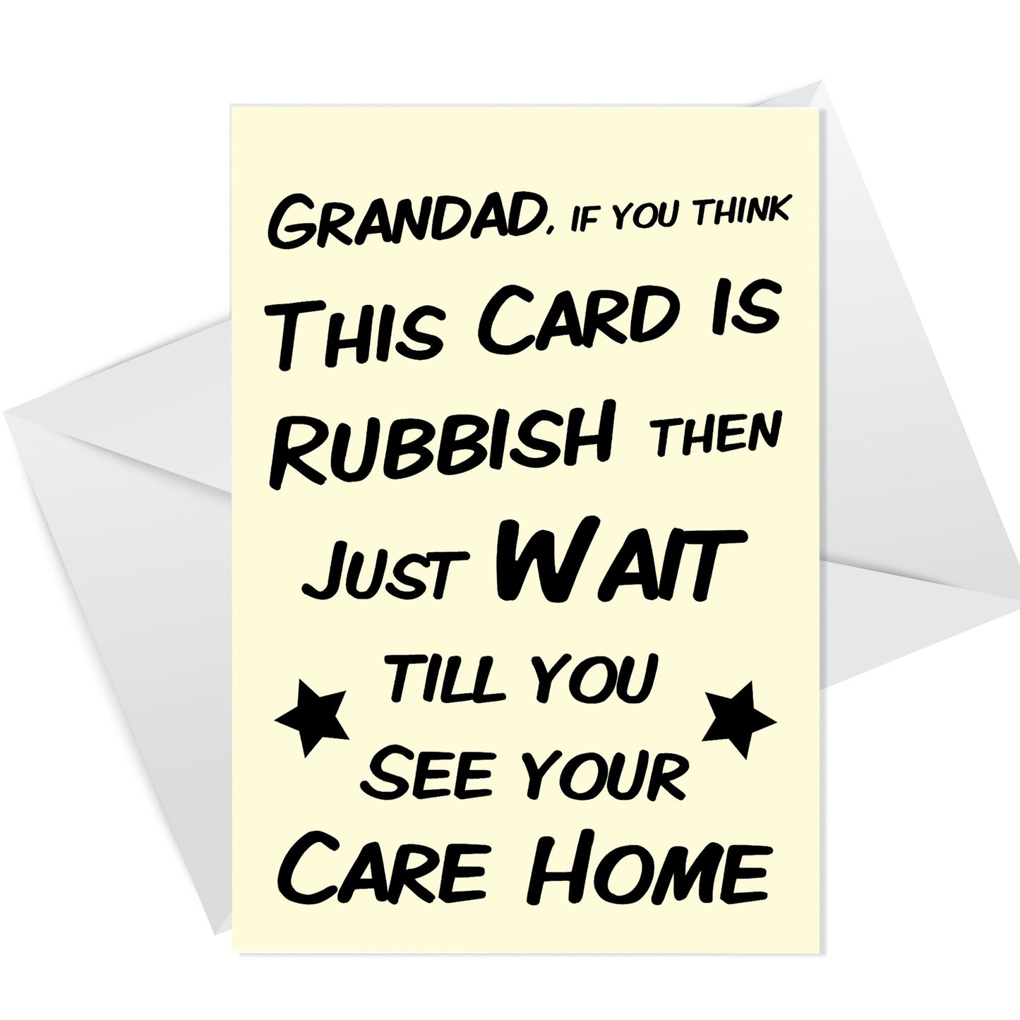 Joke Humour Card For Grandad Fathers Day Card With Envelope