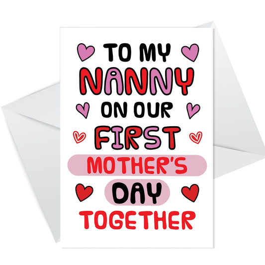 1st Mothers Day Card For Nanny, 1st Mothers Day As Nanny Card