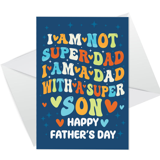 Funny Fathers Day Card From Son FATHERS DAY CARD With Envelope