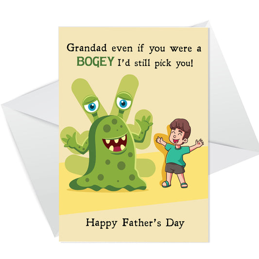 Funny Humour Grandad Card Fathers Day Card With Envelope Card
