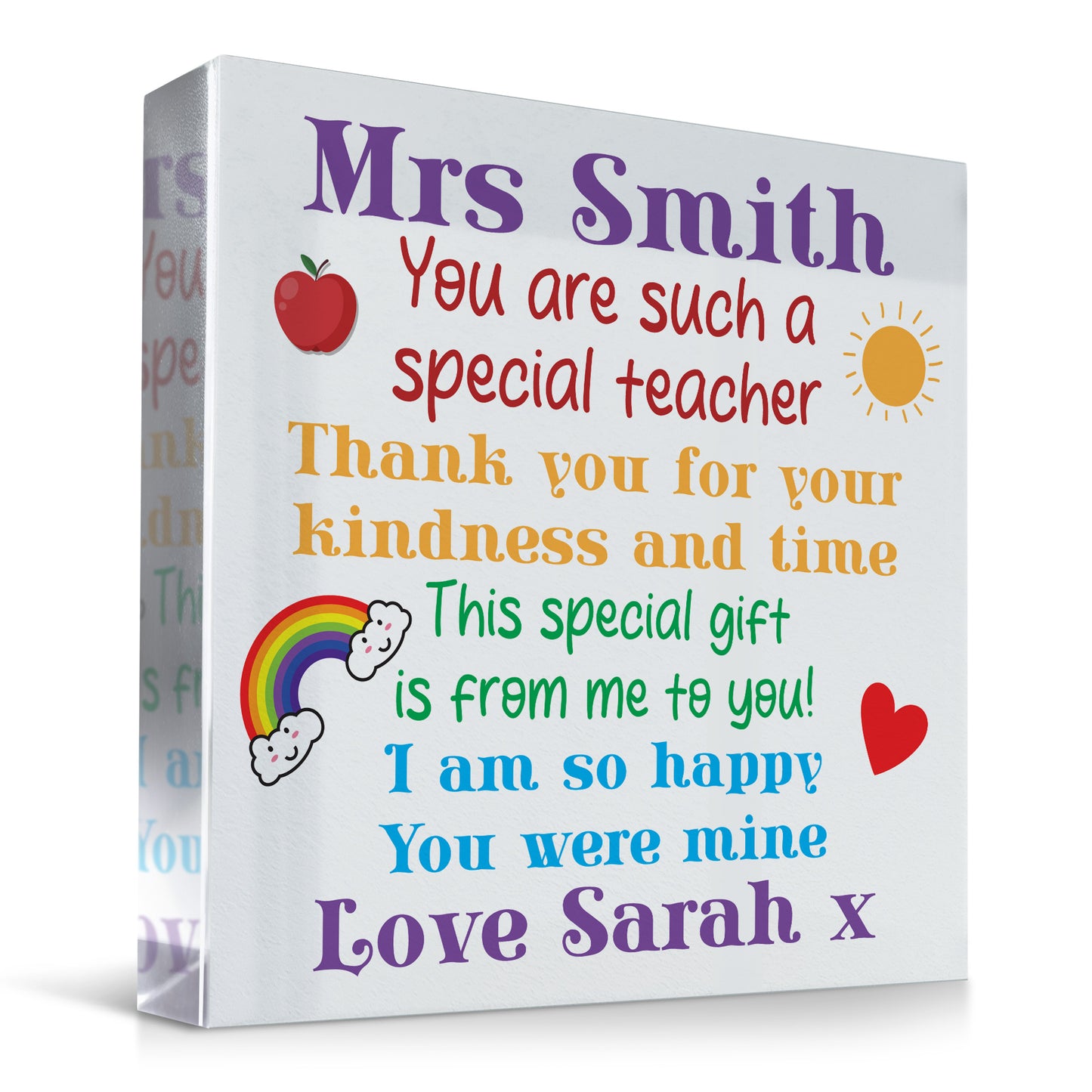 So Glad You Were Mine Teacher Gifts Personalised Thank You