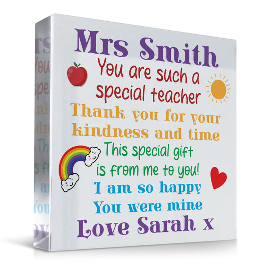 So Glad You Were Mine Teacher Gifts Personalised Thank You