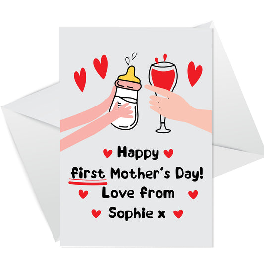 1st Mothers Day Card New Mum Card Personalised Mothers Day Card