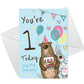 Youre 1 Today Birthday Card First Birthday Card For Grandson Son