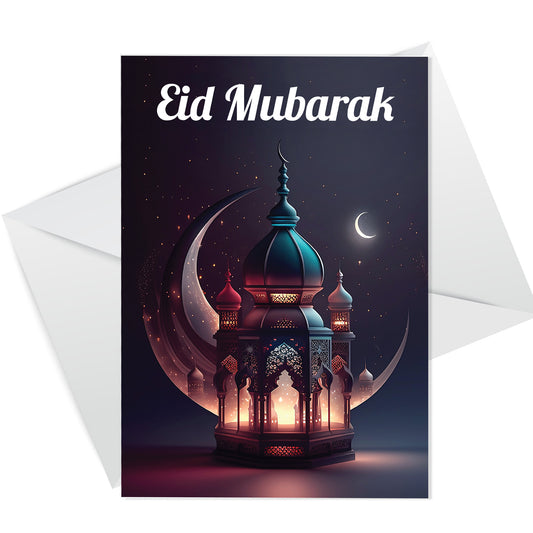Eid Mubarak Ramadan Greetings Card For Friends Family
