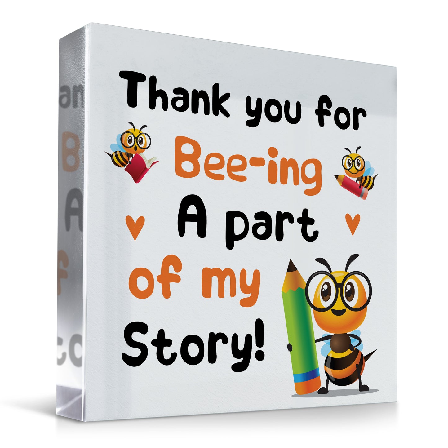 Teacher Gifts for Women Men Thank You Acrylic Block Heartwarming