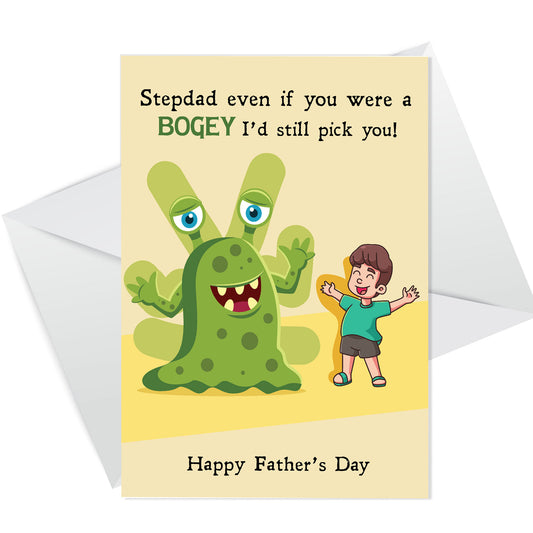 Funny Humour Step Dad Card Fathers Day Card With Envelope