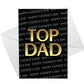 Fathers Day Card For Dad TOP DAD CARD From Daughter Son