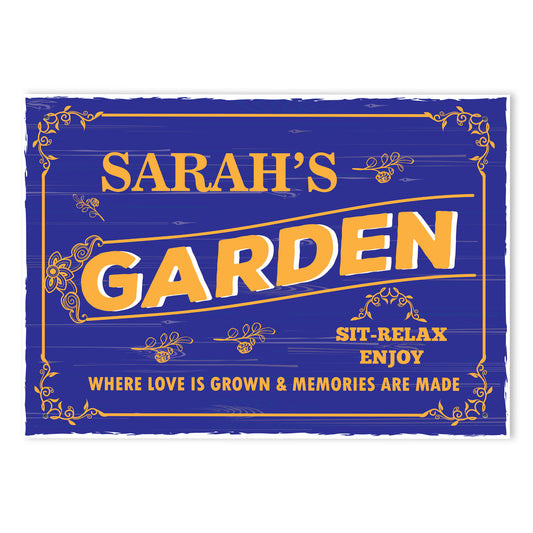 Any Name Garden Signs Personalised Garden Sign For Outdoor