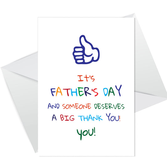 BIG THANK YOU Fathers Day Cards for Dad Card from Son Daughter