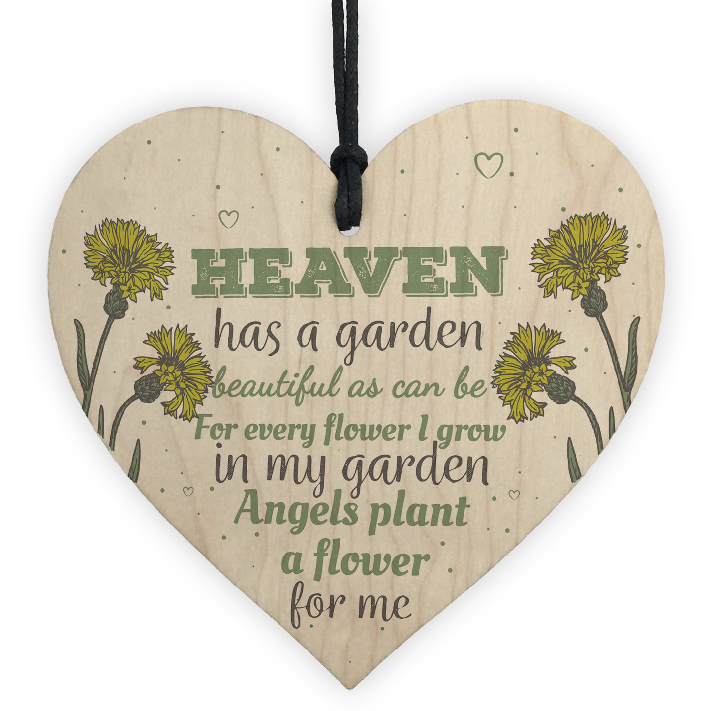 Heaven Has A Garden Floral Garden Memorial Plaque