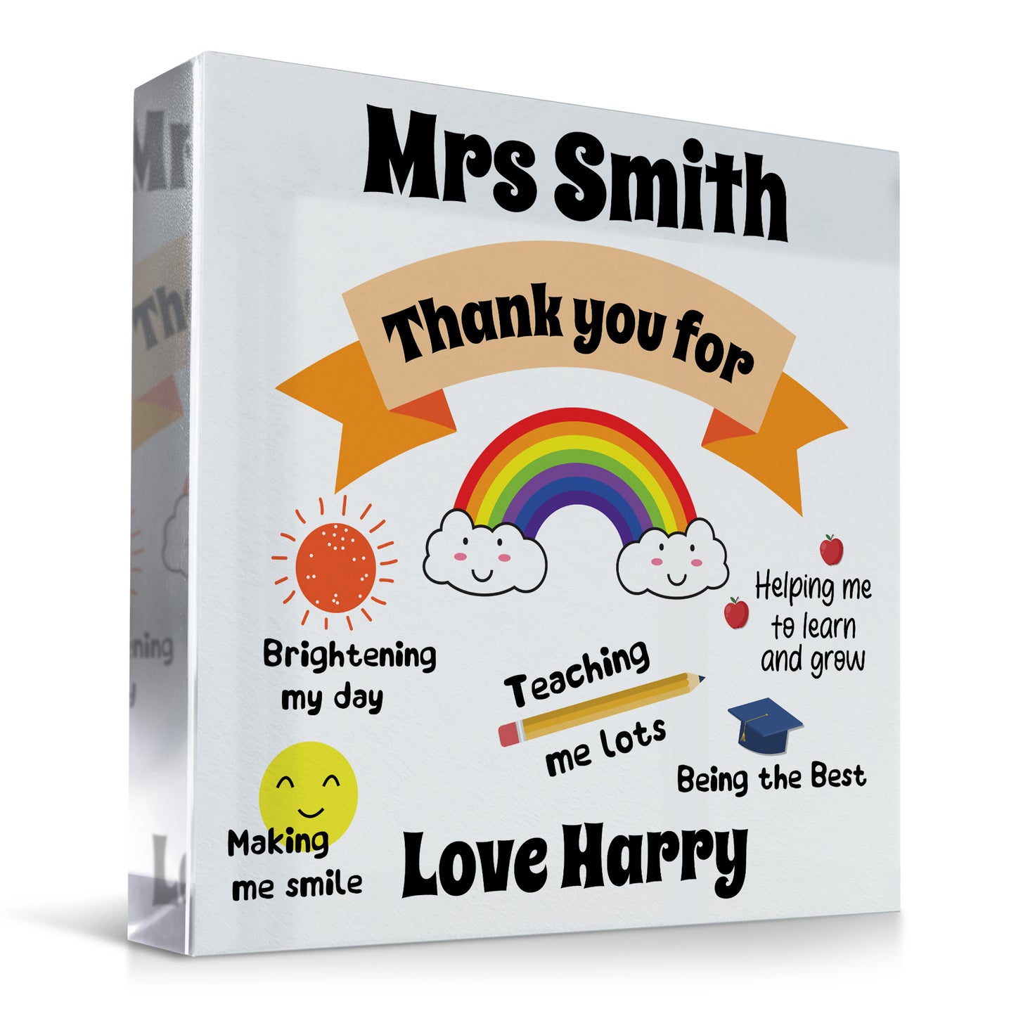 Personalised Teacher Nursery Thank You For Gift End of Term Gift