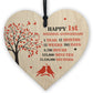 1st Wedding Anniversary Heart Plaque Present For Anniversary