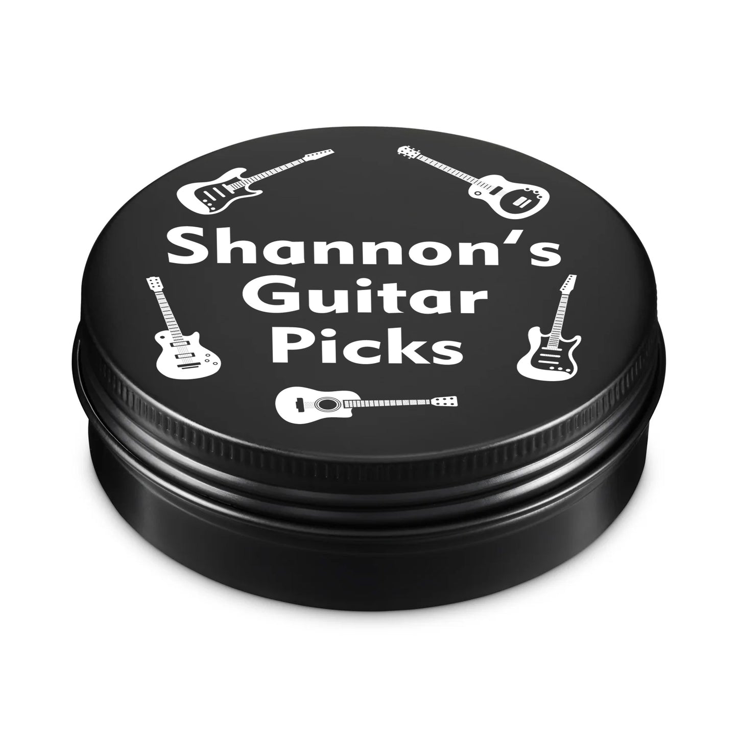 Personalised Guitar Pick Plectrum Storage Tin Birthday Gifts