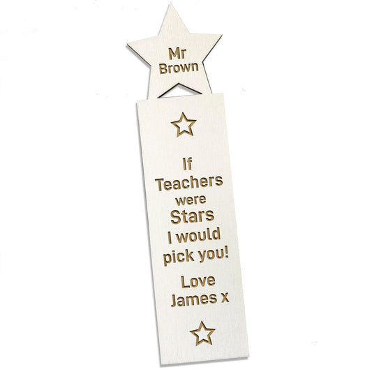 THANK YOU GIFT FOR TEACHER Personalised Bookmark Teacher Gifts