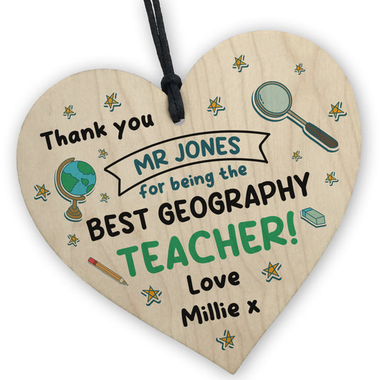 Personalised Gift For Geography Teacher Thank You Gift For Him