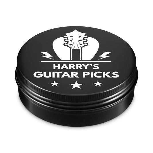 Personalised Guitar Pick Tin Birthday Gifts For Men Women Gift