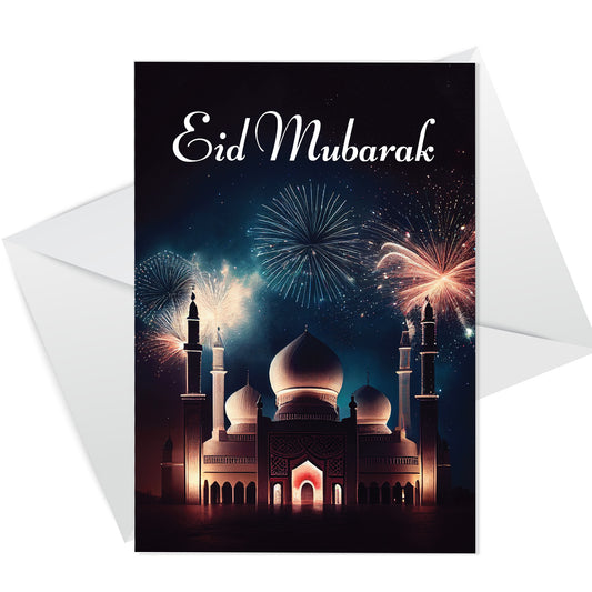 Eid Mubarak Celelbration Card Happy Eid Greetings Card Ramadan