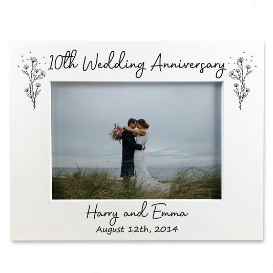 10th Wedding Anniversary 7x5 Photo Frame Tenth Anniversary