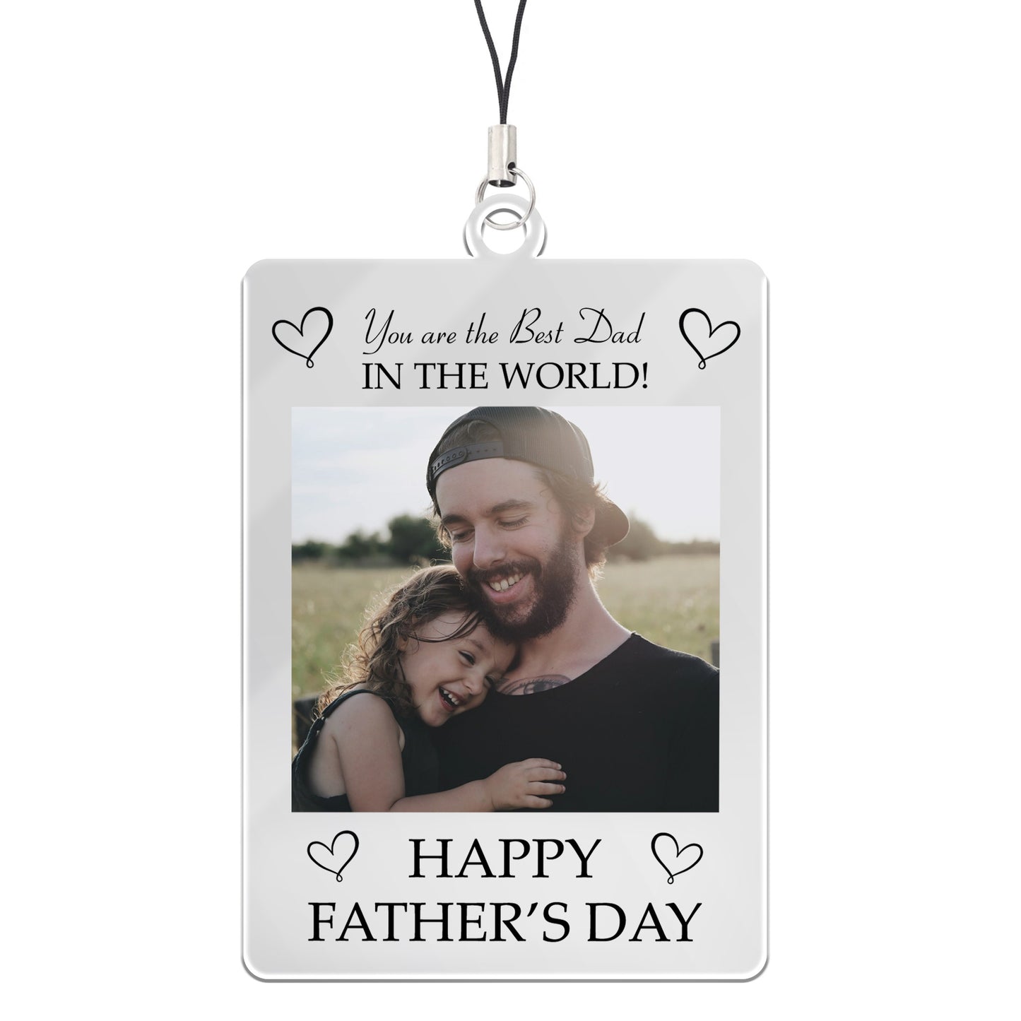 PERSONALISED DAD KEYRING Best Dad In The World Fathers Day Gift
