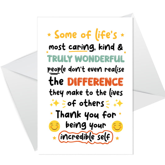 Thank You Card For Someone Special Teacher Volunteer Friends