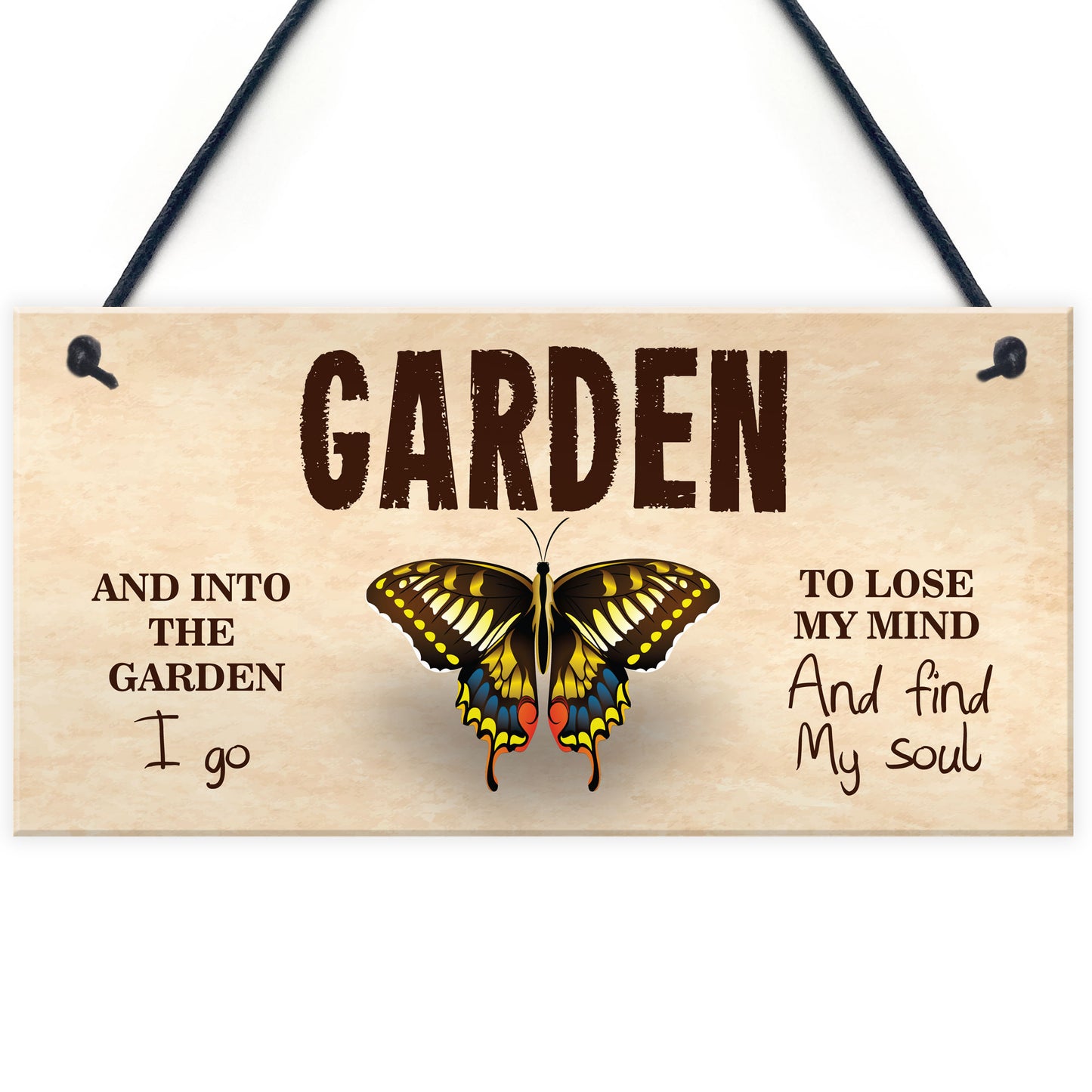 Novelty Garden Sign Shabby Chic Hanging Wall Door Sign