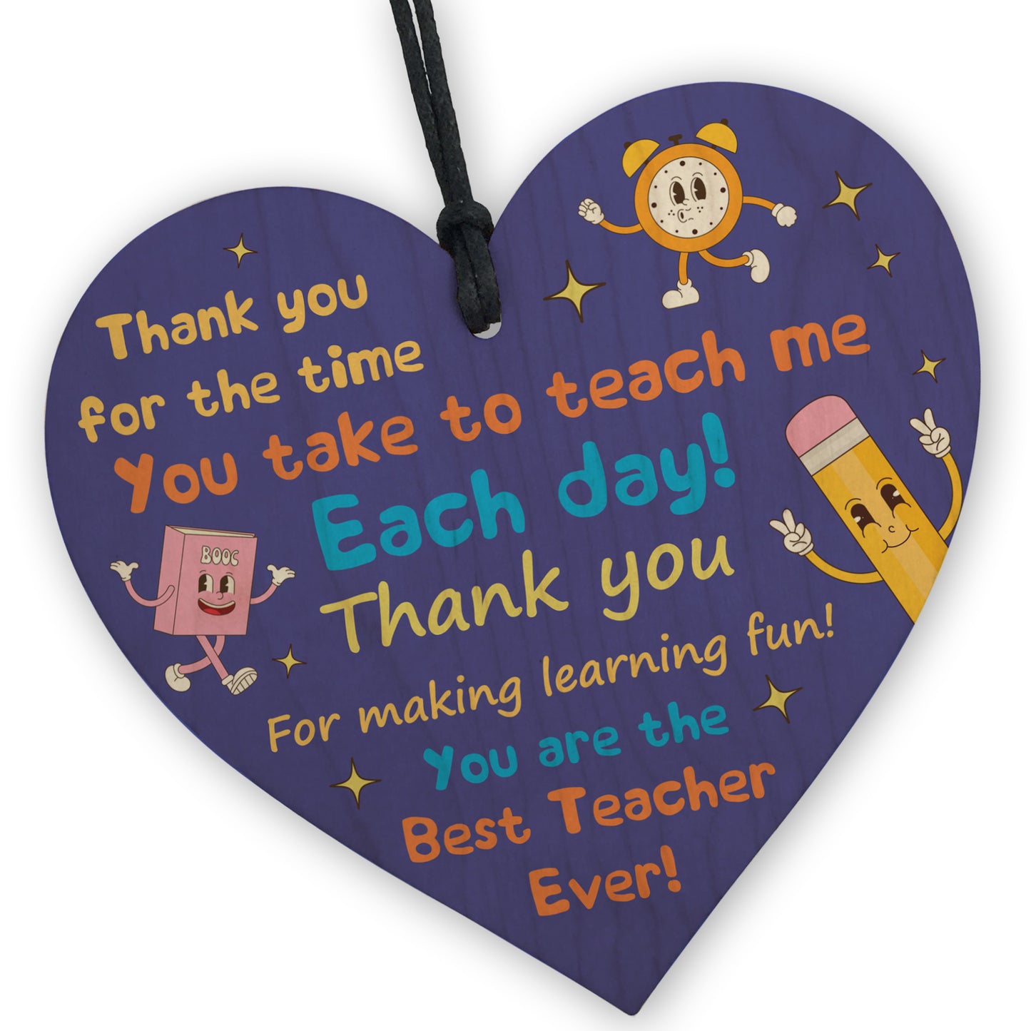 Gift for Teacher Assistant Gifts Wood Hanging Heart Teacher Gift