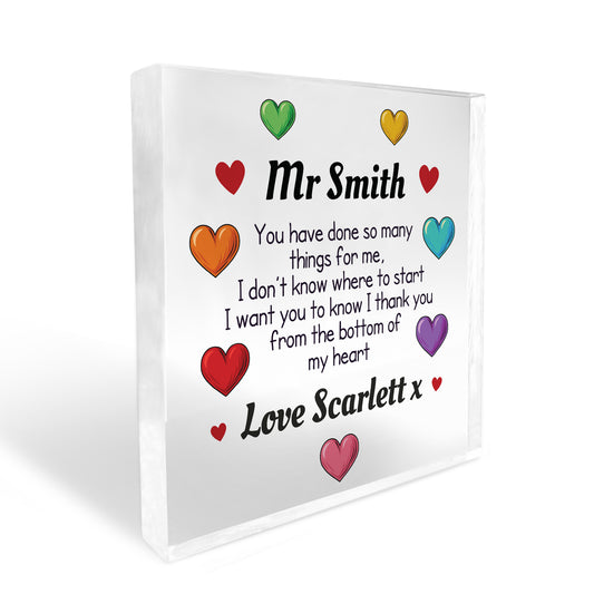 Personalised Teacher Gifts Thank You Gifts For Teacher Assistant