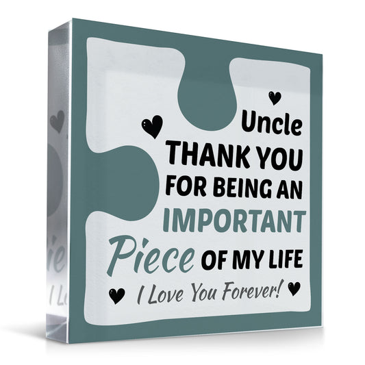 Birthday Gift for UNCLE Acrylic Block Puzzle UNCLE BIRTHDAY GIFT