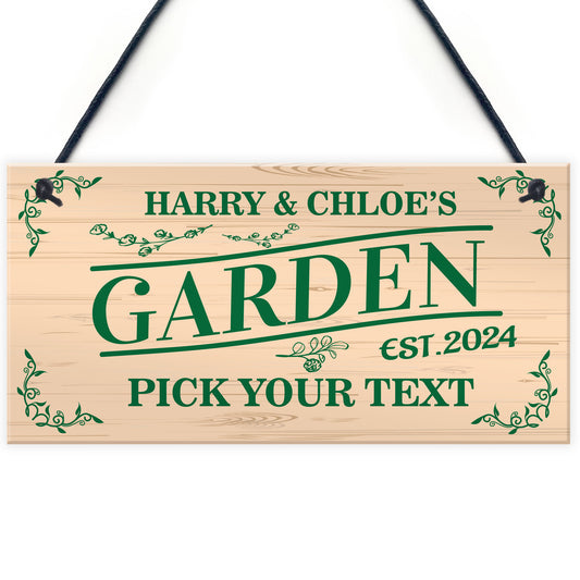 Garden Signs and Plaques for Outside Personalised Garden Signs