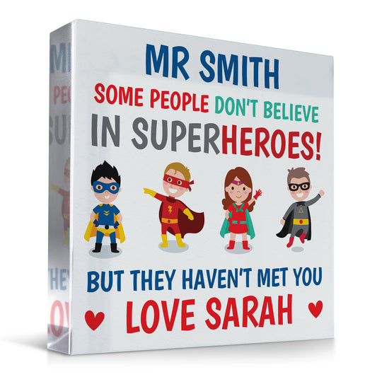 PERSONALISED Teacher Gifts SUPERHERO Gifts For Head Teacher