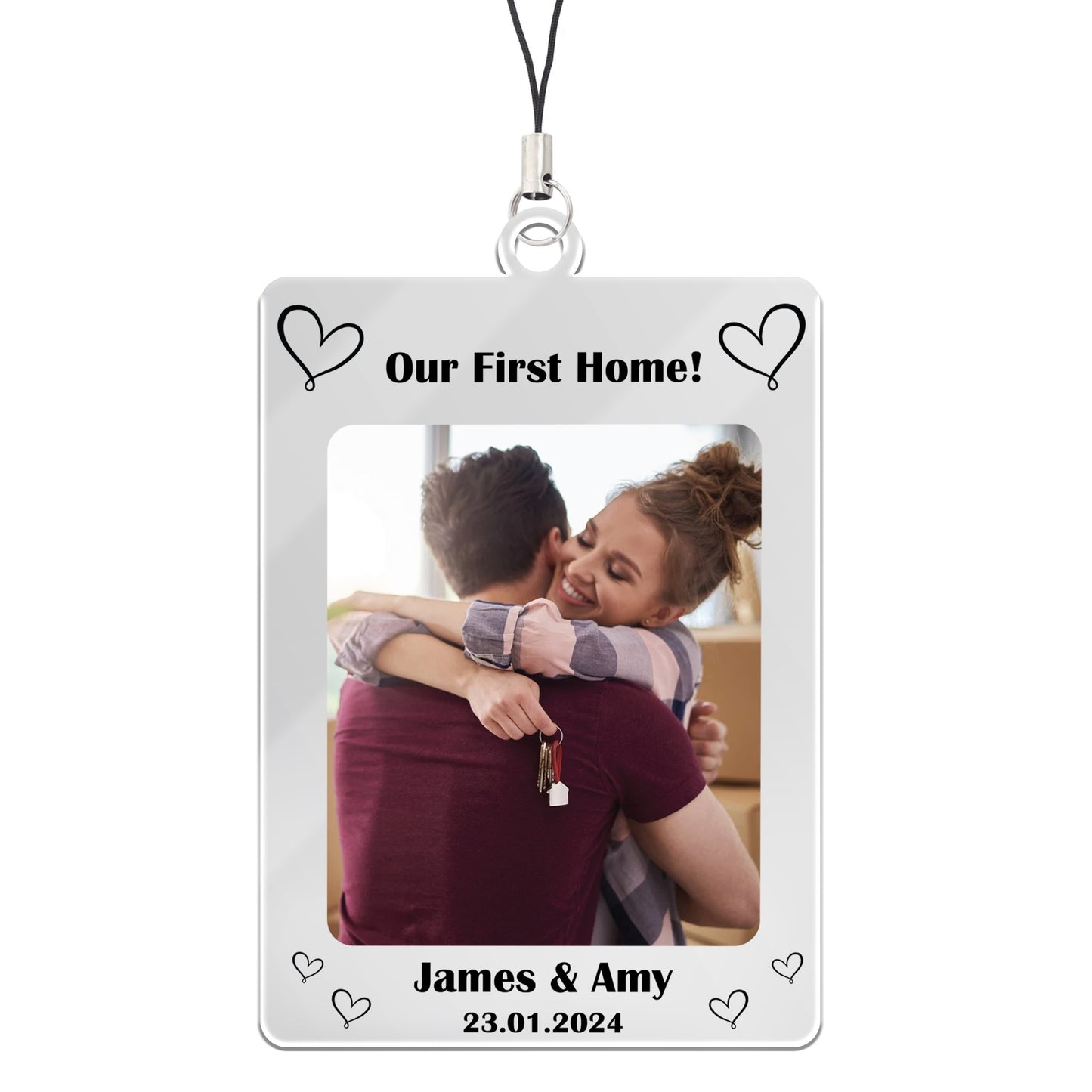 Personalised Our First Home Keyring House Warming Gift Photo
