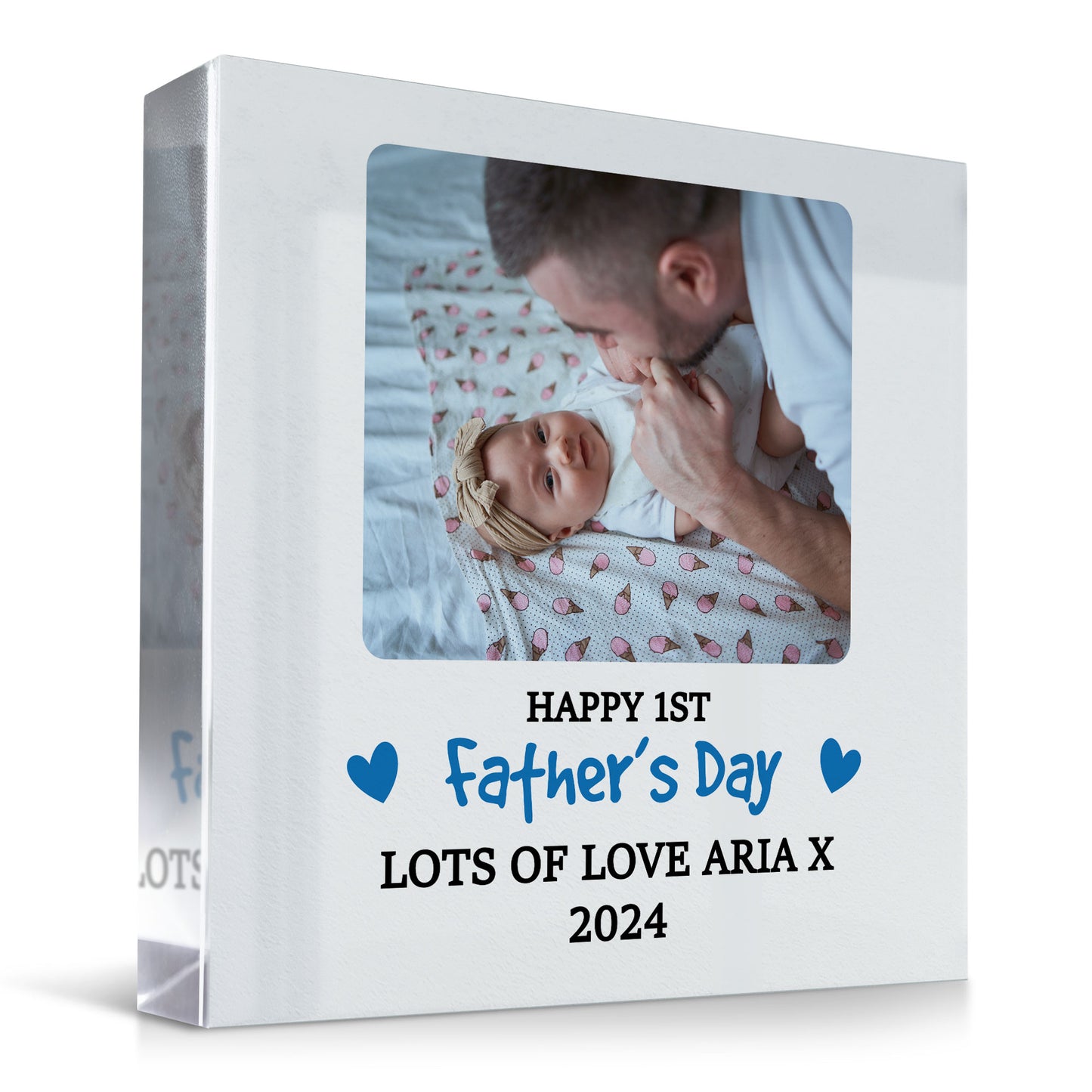 Special 1st Fathers Day Gift For Dad Daddy Personalised Block
