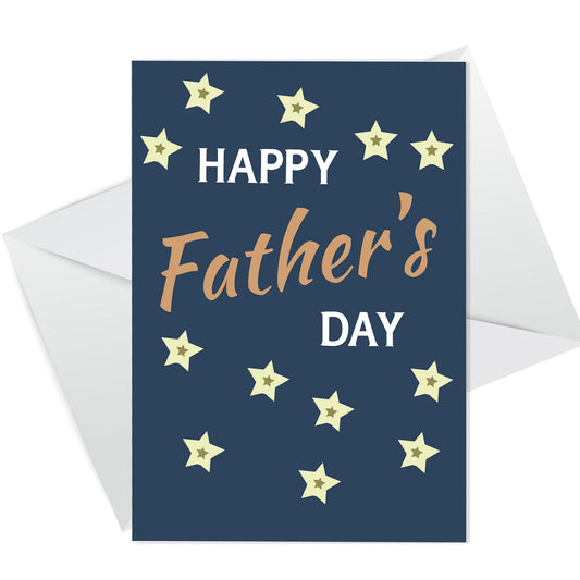 Fathers Day Card, Card for Dad, Stars Design With Envelope