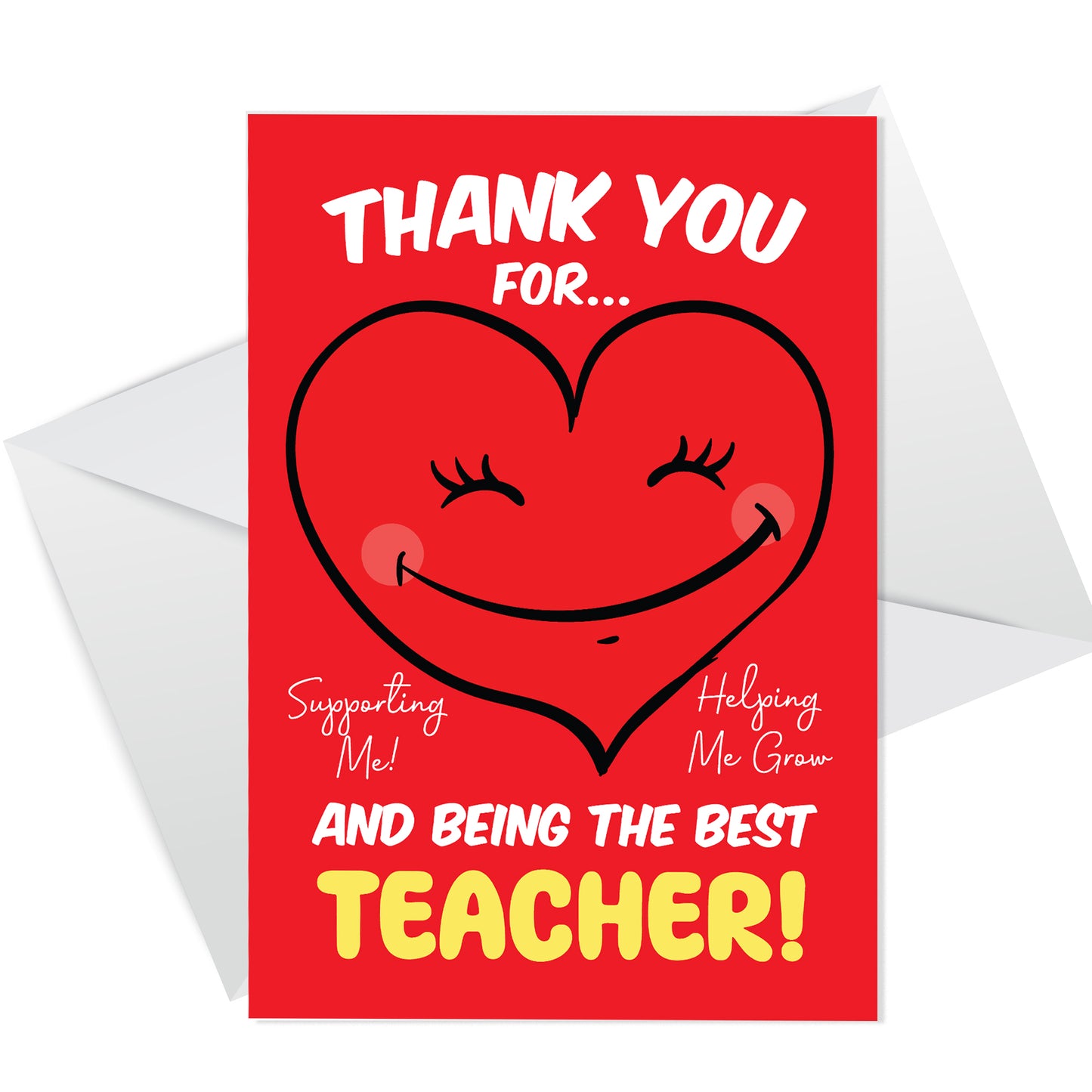 Card For BEST TEACHER Thank You Card For Teacher A6 Card