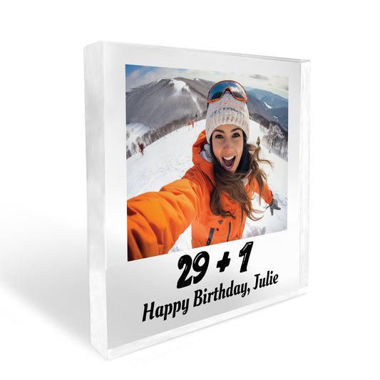 Funny 30th Birthday Gift For Him Her Personalised Photo Block