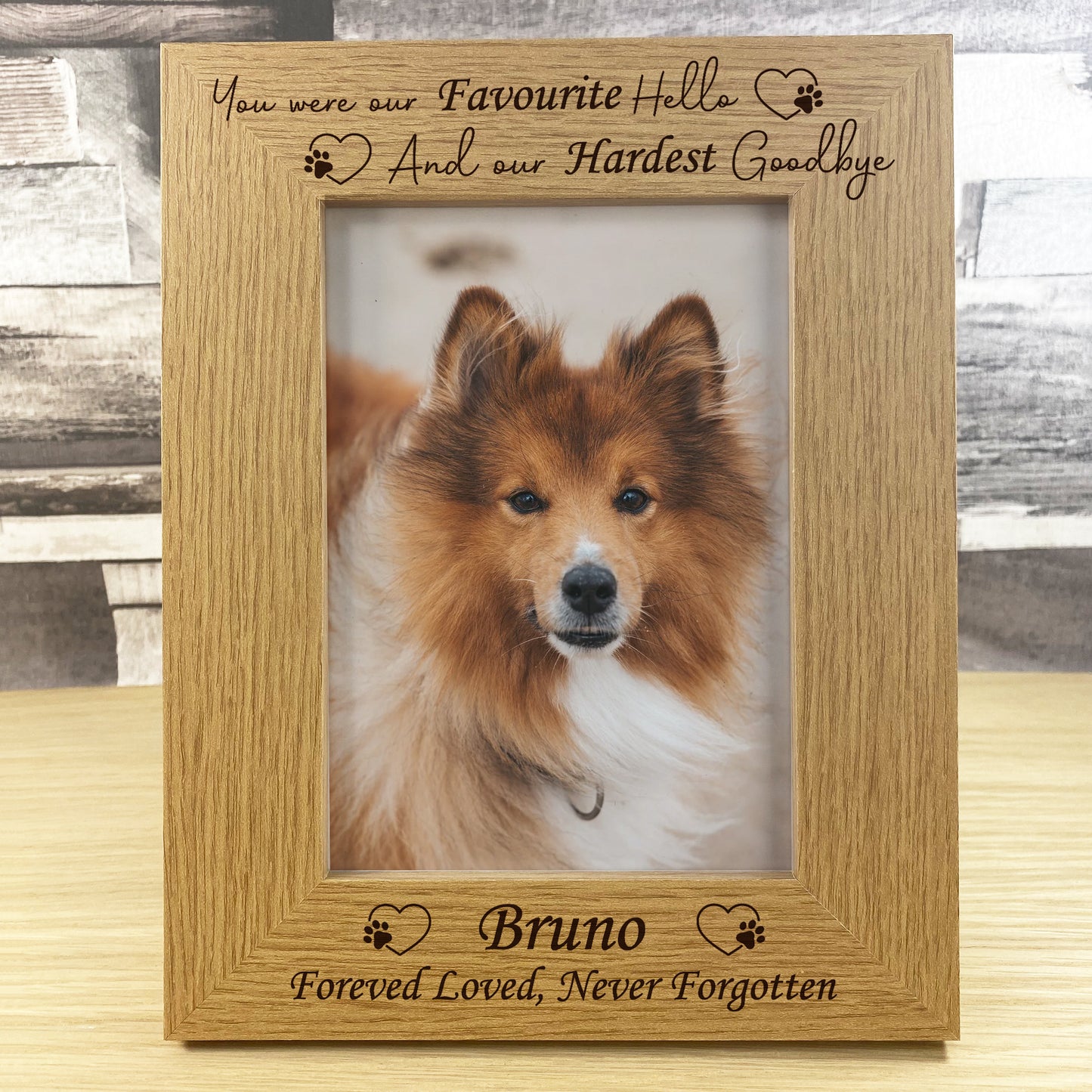 Personalised Pet Memorial 7x5 Photo Frame Dog Puppy Cat Pet Gift