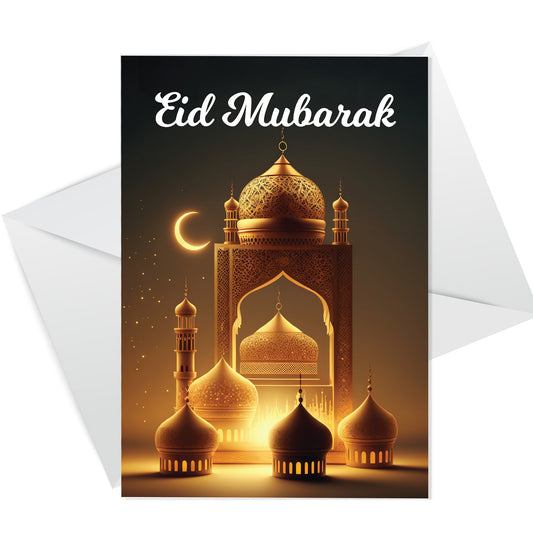 Eid Mubarak Card For Family Ramadan Mubarak Greetings Card