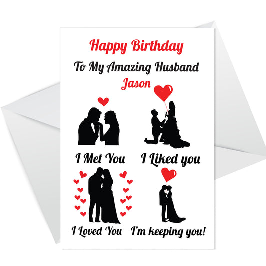 Birthday Card For Husband Personalised Birthday Card For Husband